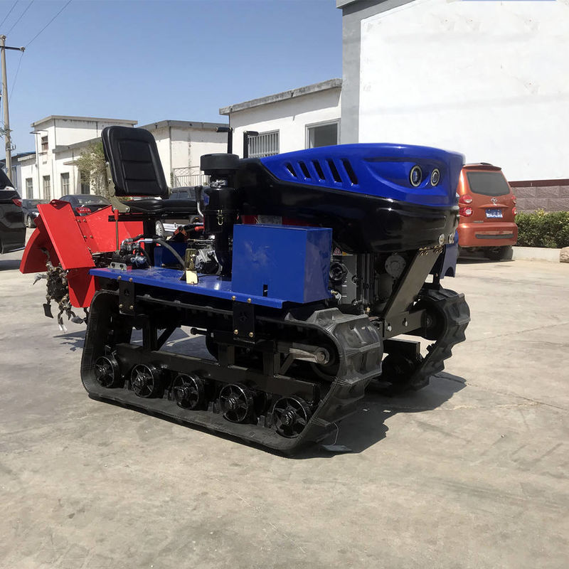 Tractor de motor diesel rojo azul Granja de huertos campo de arroz Mini tractor