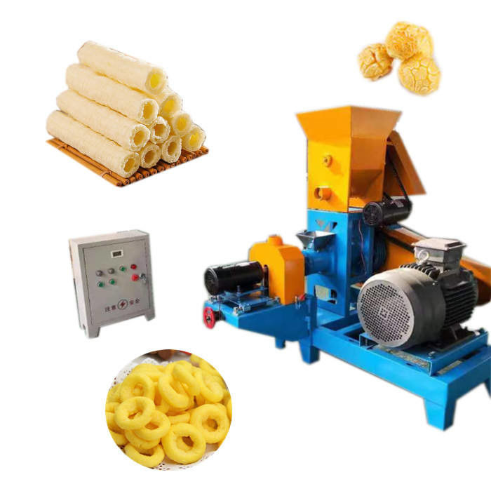 Máquina de extrusión de maíz sin esfuerzo Máquina pequeña de hacer bocadillos con motor