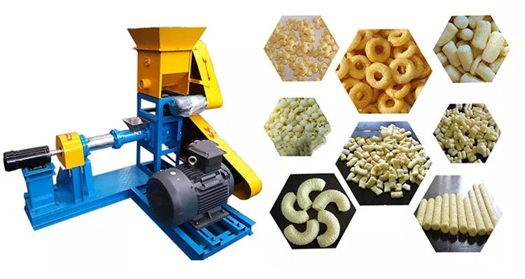 Máquina de extrusión de maíz sin esfuerzo Máquina pequeña de hacer bocadillos con motor