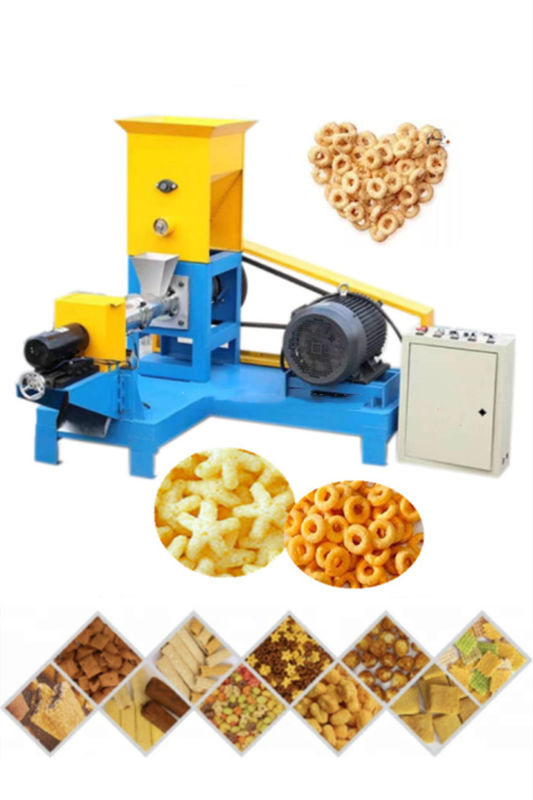 Máquina de extrusión de maíz sin esfuerzo Máquina pequeña de hacer bocadillos con motor