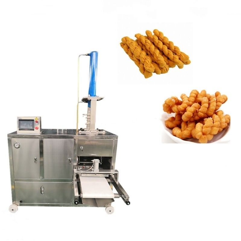 Equipo de formación de bocadillos Churro de torsión automática industrial Maquina extrusora para hacer torsión de masa de pretzels fritos suaves