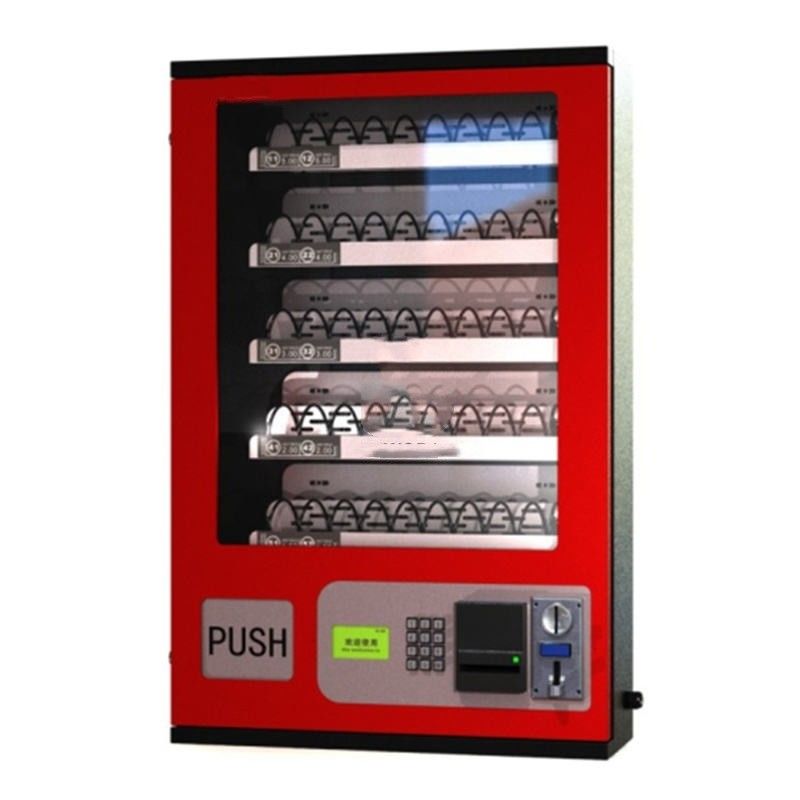 Máquina de venta automática de bocadillos y bebidas operada por Coin&Bill Máquina de venta automática pequeña montada en pared