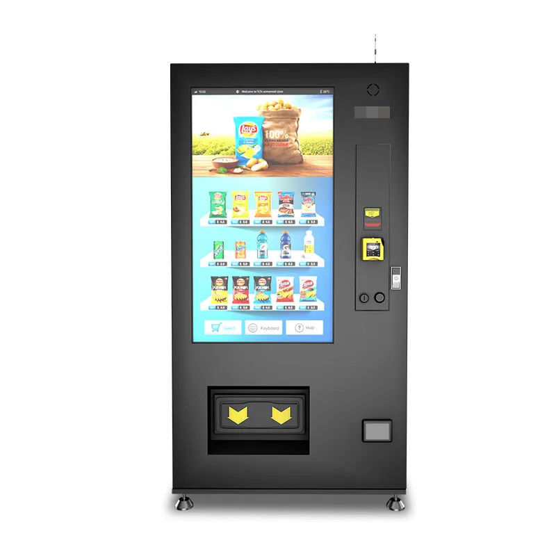Máquina de venta de pantalla LCD de publicidad inteligente de pie libre en interiores con interfaz de usuario de pantalla táctil personalizada, digital administrada remotamente