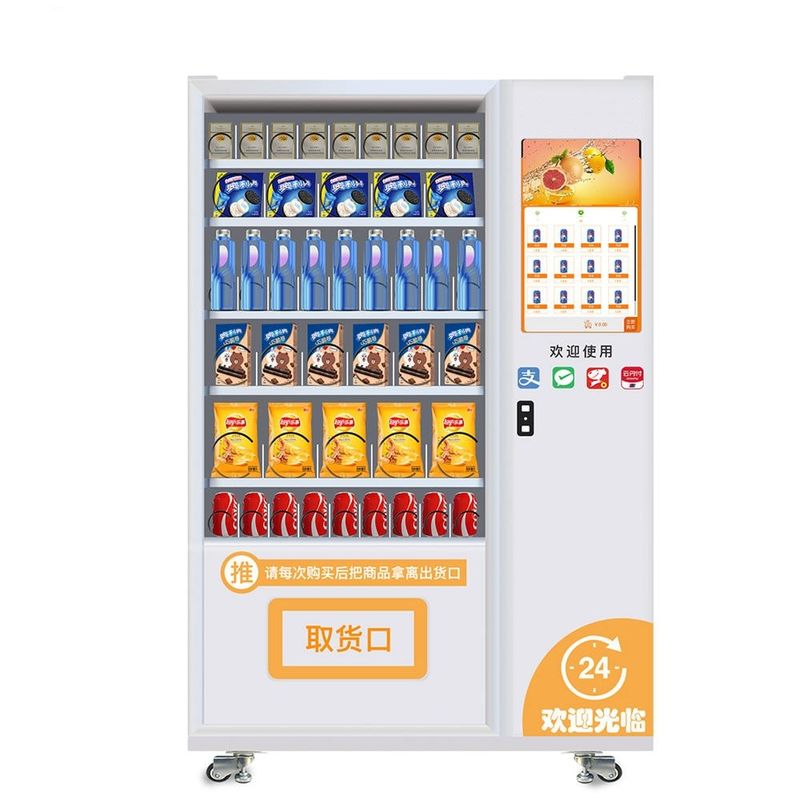 Fabrica personalizada de pantalla táctil barata buen precio máquinas expendedoras de bebidas para refrigerios