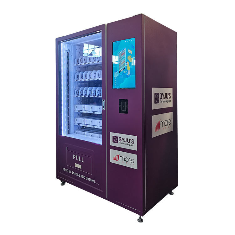 Máquina de venta de bebidas frías con espiral y empuje directo