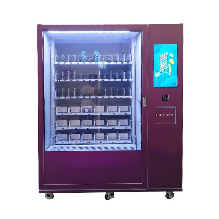 Máquina de venta de bebidas frías con espiral y empuje directo