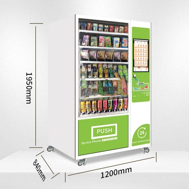 Autoservicio 24 horas Automático con pantalla táctil Combo Bebida Máquina de venta de bocadillos Distribuidor Automático Vendedor