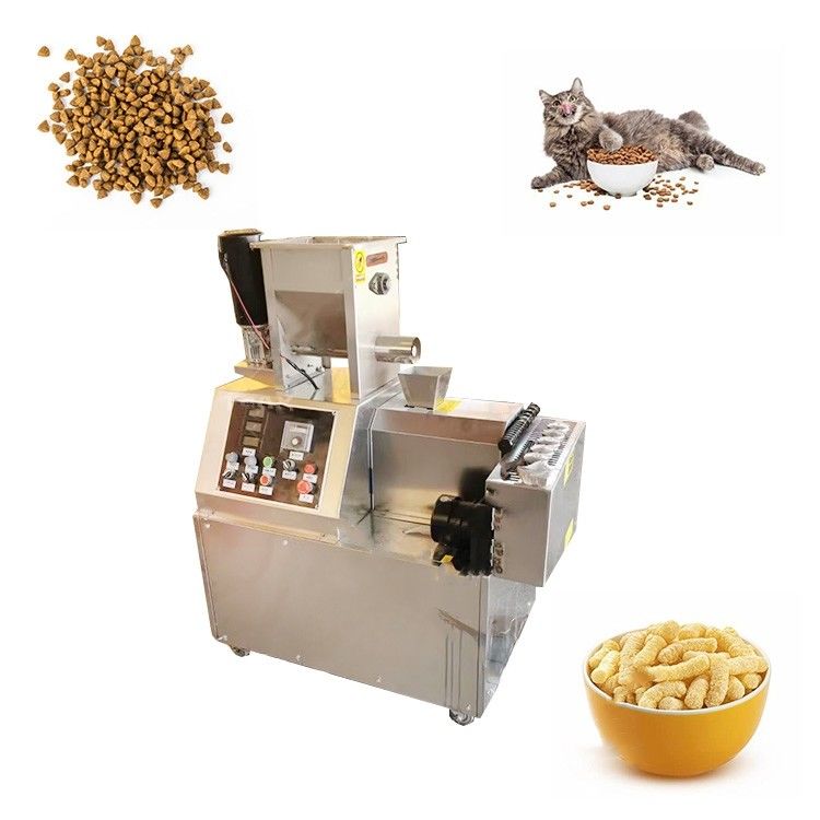 5.5kw Snack Bar Extrusora de tornillo doble Fritas de maíz hinchadas Snacks Máquina para hacer comida