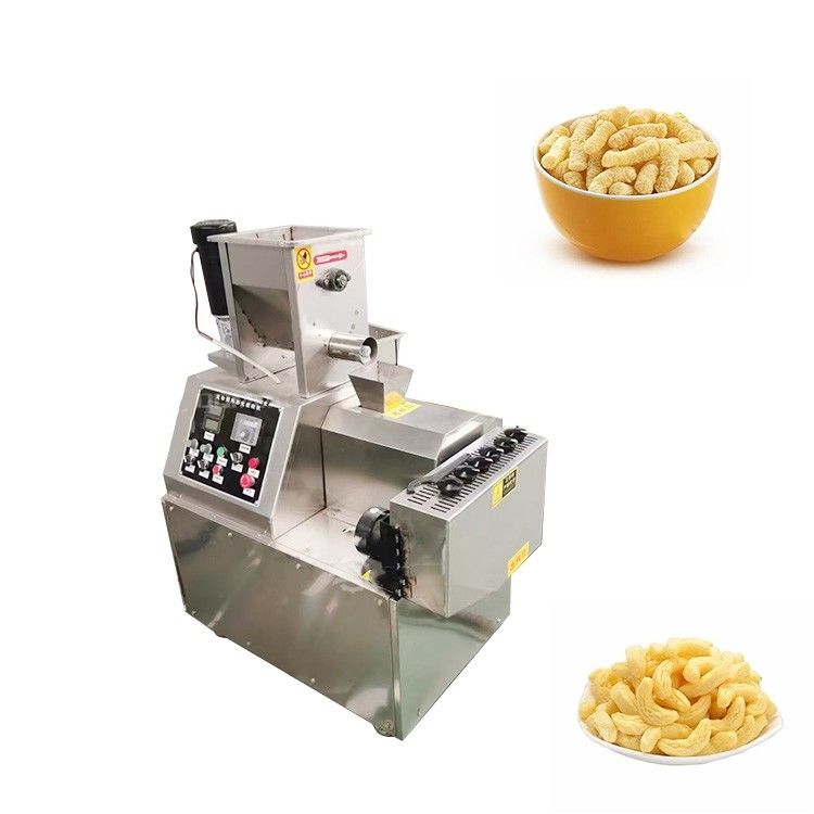 5.5kw Snack Bar Extrusora de tornillo doble Fritas de maíz hinchadas Snacks Máquina para hacer comida