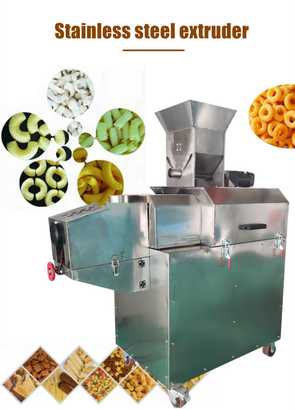 Fácil de operar máquina de fabricación de polvo de maíz de acero inoxidable para la extrusión de comida para refrigerios