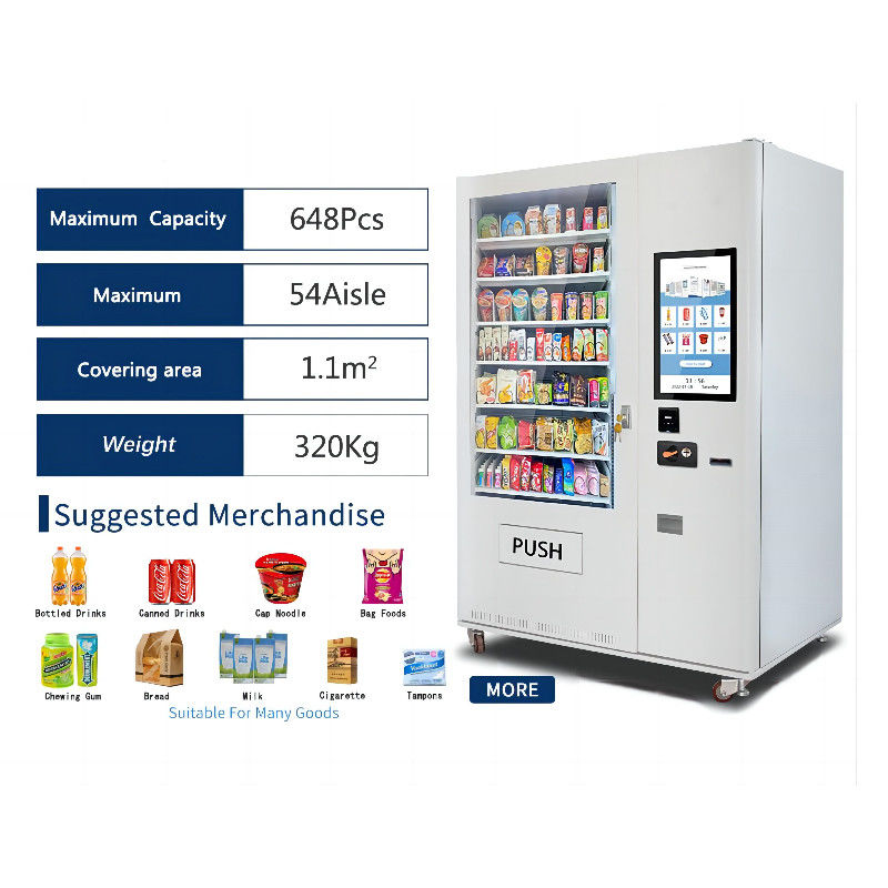 Tienda de autoservicio 24 horas Combo Vending Machine para comida y bebidas Snacks venta