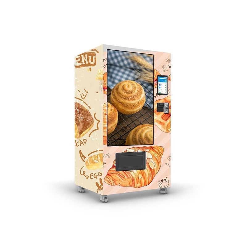 50W Automático Pan Bocadillos Alimentos y bebidas Productos Qr Pagar Máquinas expendedoras