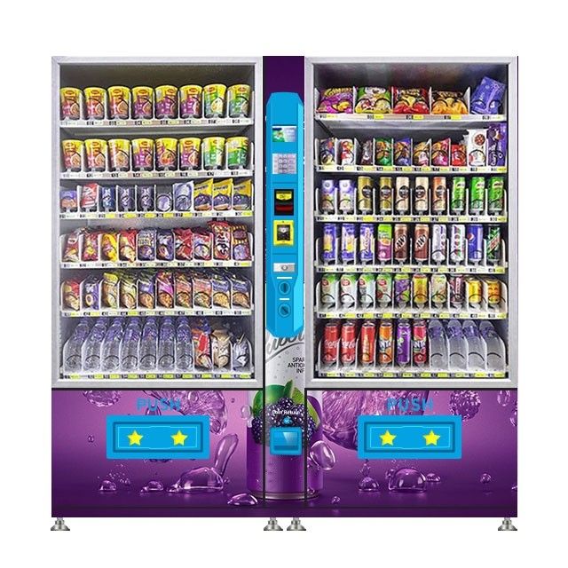 Máquinas expendedoras de doble gabinete de gran capacidad de goma de mascar y bocadillos hechas en China Precio bajo