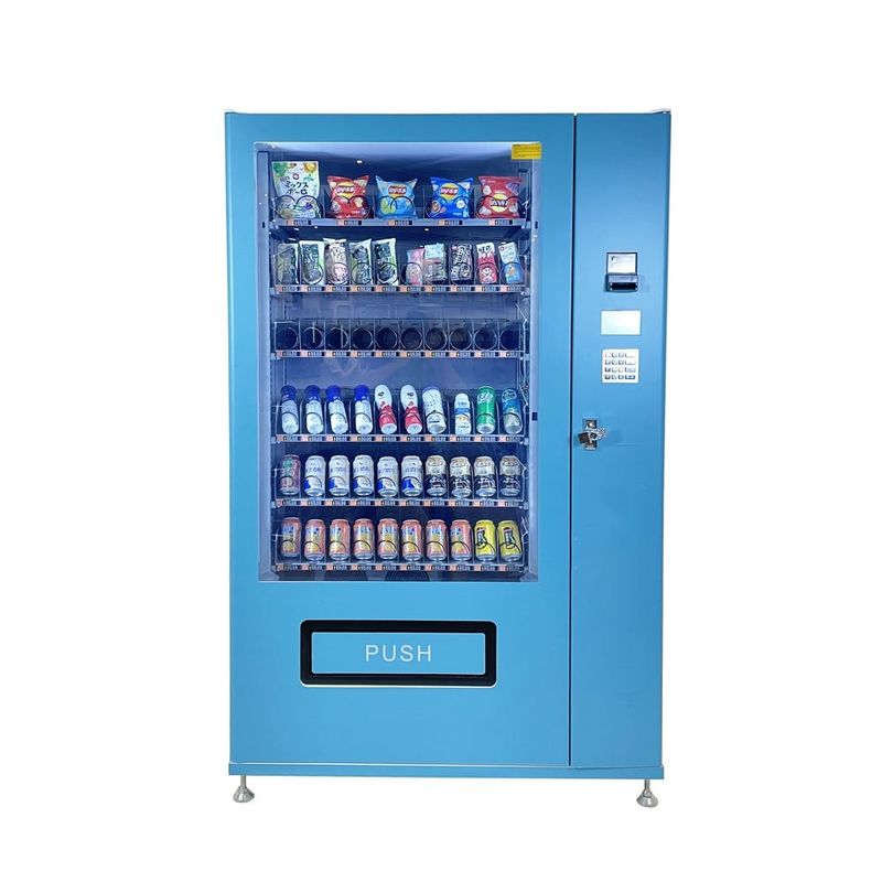 Máquina expendedora de 220V 50HZ con sistema de pago dinero en papel / moneda / escaneo y pegatina de pintura a color personalizada